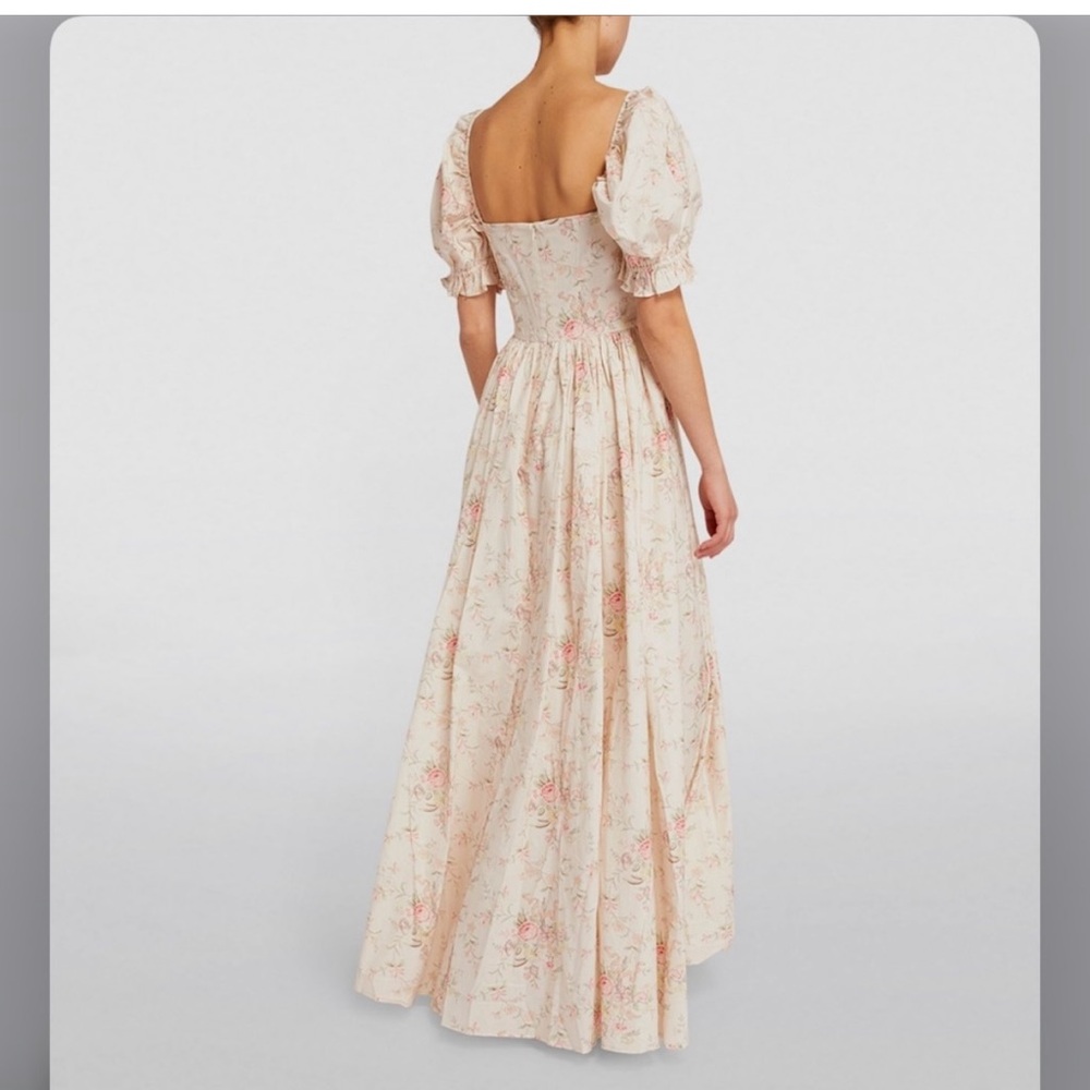 Selkie the renaissance gown in pink floral size XS - Picture 2 of 6